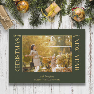 Elegante Oro Feliz Navidad Typografía Fotografía