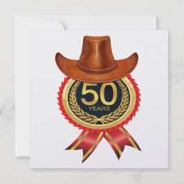 Elegante Oro Oeste Cincuenta Invitaciones