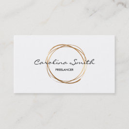 Elegante, oro, tarjeta de visita bilateral