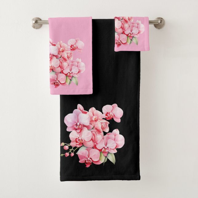 Elegante orquídea negra y rosa (In situ)