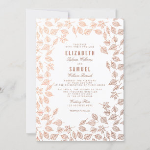 Elegante otoño deja la invitación a la boda del co
