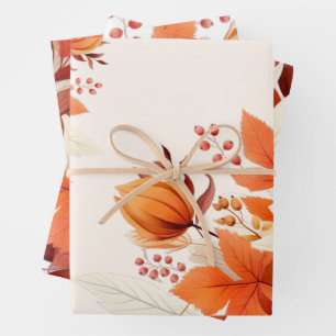 Elegante otoño hojas florales de bebé ducha