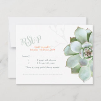 Elegante país exitoso Boda RSVP