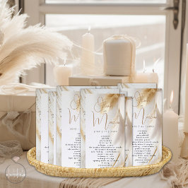 Elegante pampas bohemias de oro