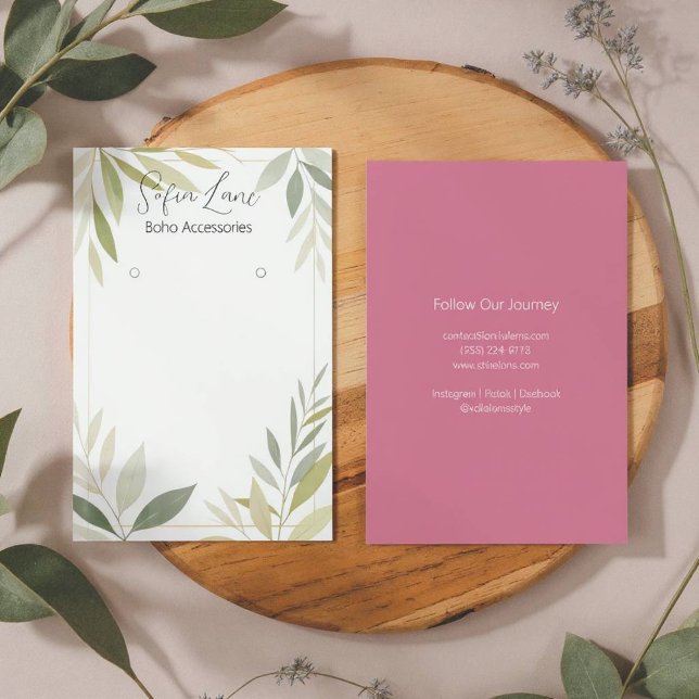 Elegante pantalla de joyería de follaje verde (Elegant green foliage)