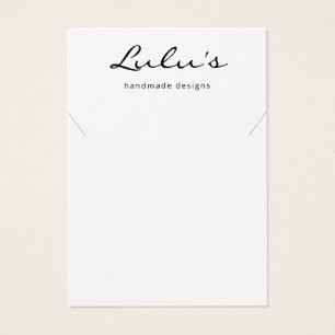 Elegante pantalla simple de collar blanco