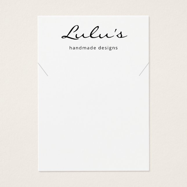 Elegante pantalla simple de collar blanco (Frente)