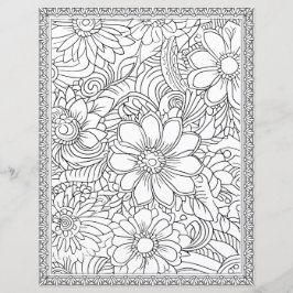 Elegante Papel de cuaderno de páginas de color flo