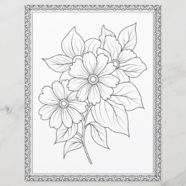 Elegante Papel de cuaderno de páginas de color flo