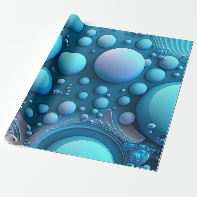 Elegante papel de envolver burbujas de agua (Desenrollado)