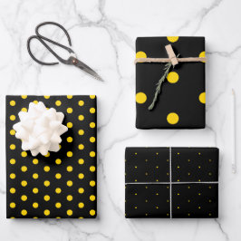 Elegante papel de envolver de puntos de polka de o