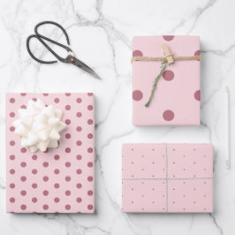 Elegante papel de envolver de puntos de polka suav