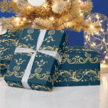 Elegante Papel de envolvimiento de pergamino dorad<br><div class="desc">Elegante papel vintage de envolvimiento dorado.</div>