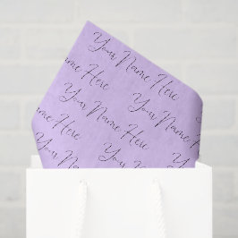 Elegante papel de seda con nombre personalizado en