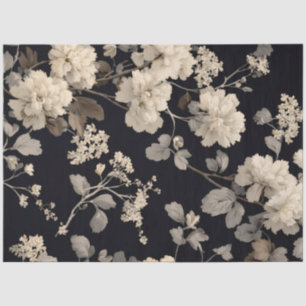 Elegante papel de seda para decoupage floral de pe
