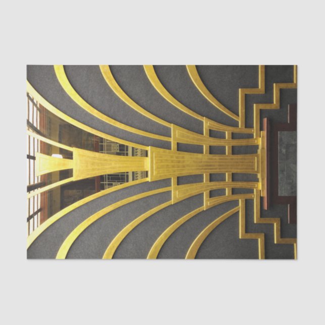 Elegante Papel De Tejido Art Deco Gatsby Design (Anverso)