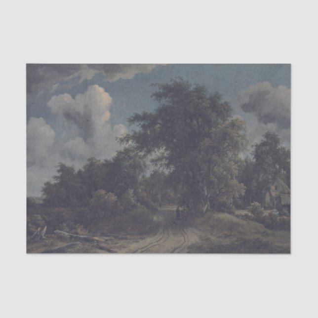 Elegante papel de tejidos en el campo (Anverso)