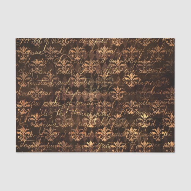 Elegante papel de tejidos góticos mestizos victori (Anverso)