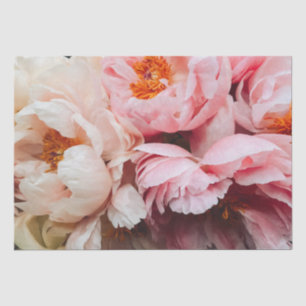 Elegante papel de tejidos rosa y melocotón