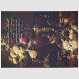 Elegante Papel de tono anticuado de decoración flo