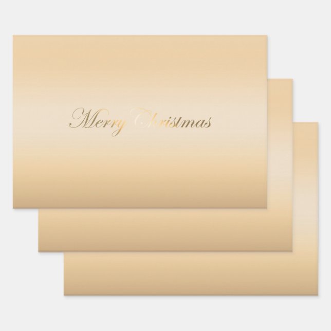 Elegante papel de vacaciones dorado (Set)