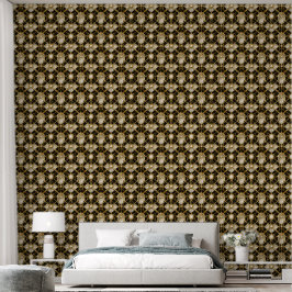 Elegante papel pintado con patrón de celosía geomé