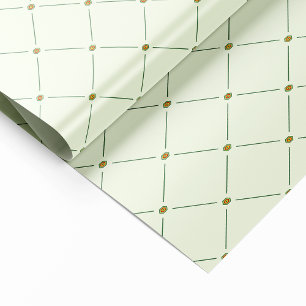 Elegante Papel Retro Verde