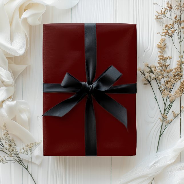 Elegante papel rojo de borgoña (Elegant Burgundy Red Wrapping Paper)