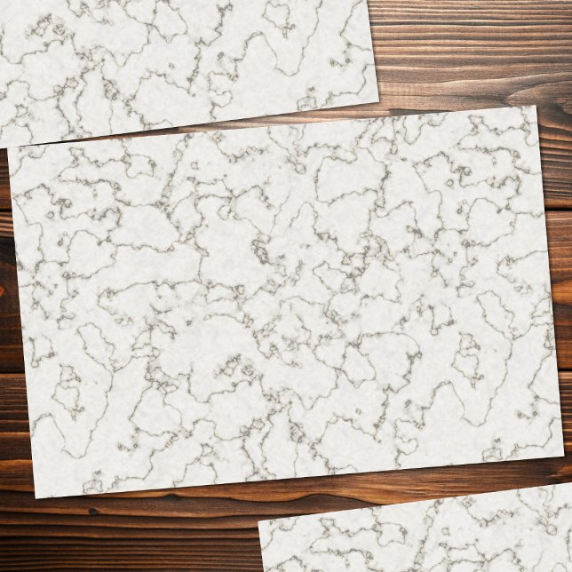 Elegante Papel Tejido de Piedra de Mármol Gris Bla (White marble tissue paper just for you)