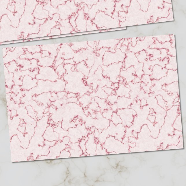 Elegante Papel Tejido de Textura de Piedra de Márm (Pink marble tissue paper just for you)