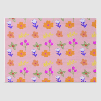 Elegante Papel Tejido Floral - Flor de mano Pa