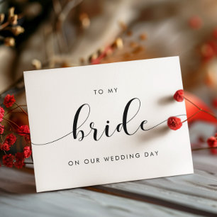 Elegante para mi novia en nuestra tarjeta de boda