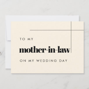 Elegante para mi suegra en mi tarjeta nupcial