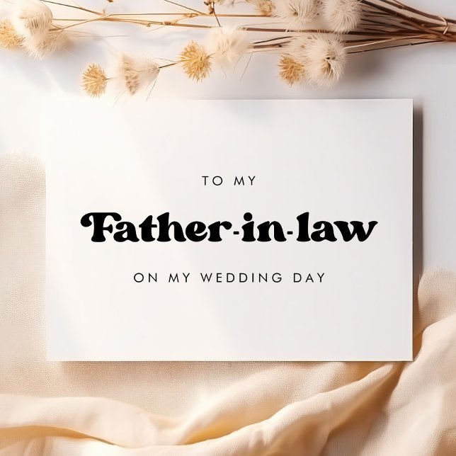 Elegante para mi suegro en mi tarjeta de boda (Subido por el creador)