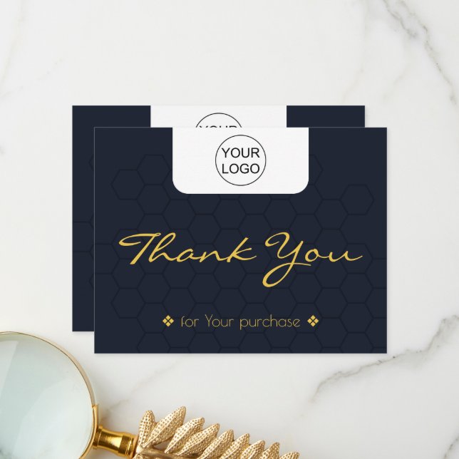 Elegante para pequeñas empresas Tarjeta de agradec (Anverso/Reverso In Situ)
