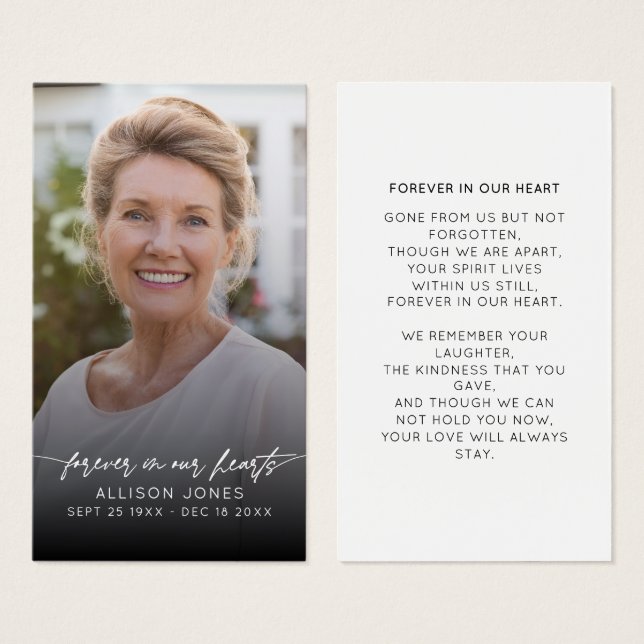 Elegante Para Siempre En Nuestro Corazón Script Fu (Anverso y reverso)