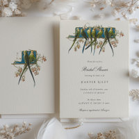 Elegante Parakeet Bridal Shower Invitación