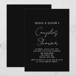 Elegante Parejas De Azúcar Negro Invitación A La D