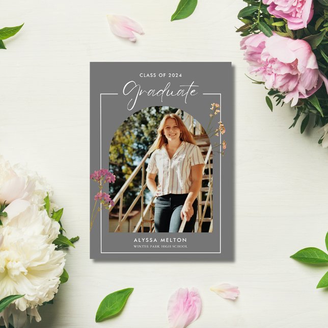 Elegante Partido de Graduación de la Escuela Secun (Elegant Arch Photo High School Graduation Party)