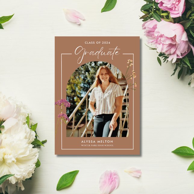 Elegante Partido de Graduación de la Escuela Secun (Elegant Arch Photo High School Graduation Party)