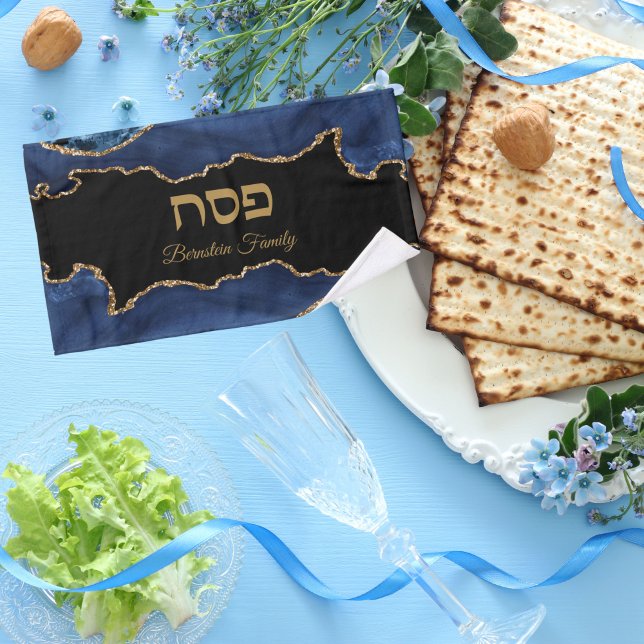 Elegante Pascua Hebrea del Agate Azul (Subido por el creador)