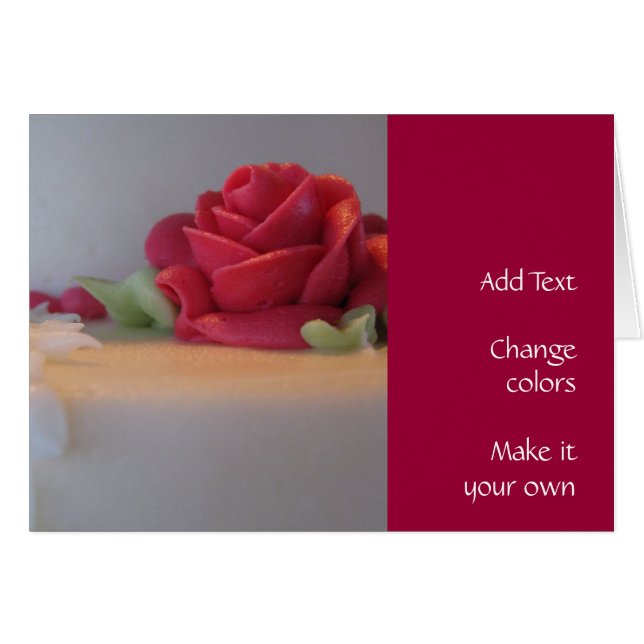 Elegante pastel de boda con rosas rosas rosas rosa (Anverso (Horizontal))