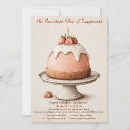 Elegante pastel de color de agua rosa Invitación a