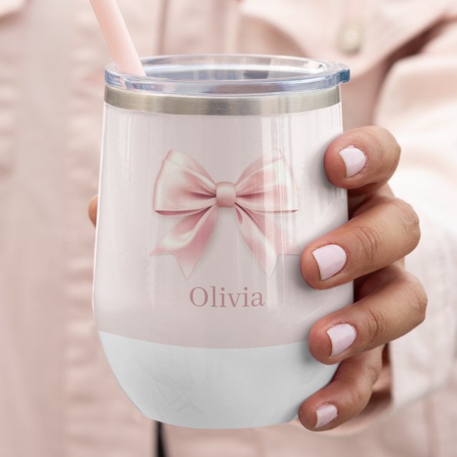 Elegante Pastel Rosa y Nombre Personalizado (Subido por el creador)