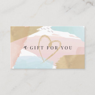 Elegante Pastel Watercolor y Certificado de Regalo
