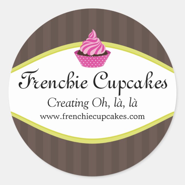 Elegante pastelería Pegatinas Personalizados (Anverso)
