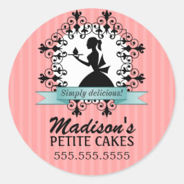 Elegante pastelito Silhouette Panadería Sellos