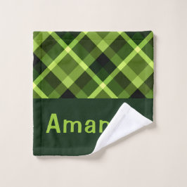 Elegante pasto verde mono paño de lavado