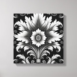 Elegante patrón barroco floral - Decoración en bla