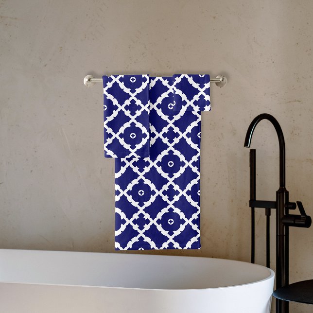 Elegante patrón clásico de la marina azul y mosaic (Subido por el creador)